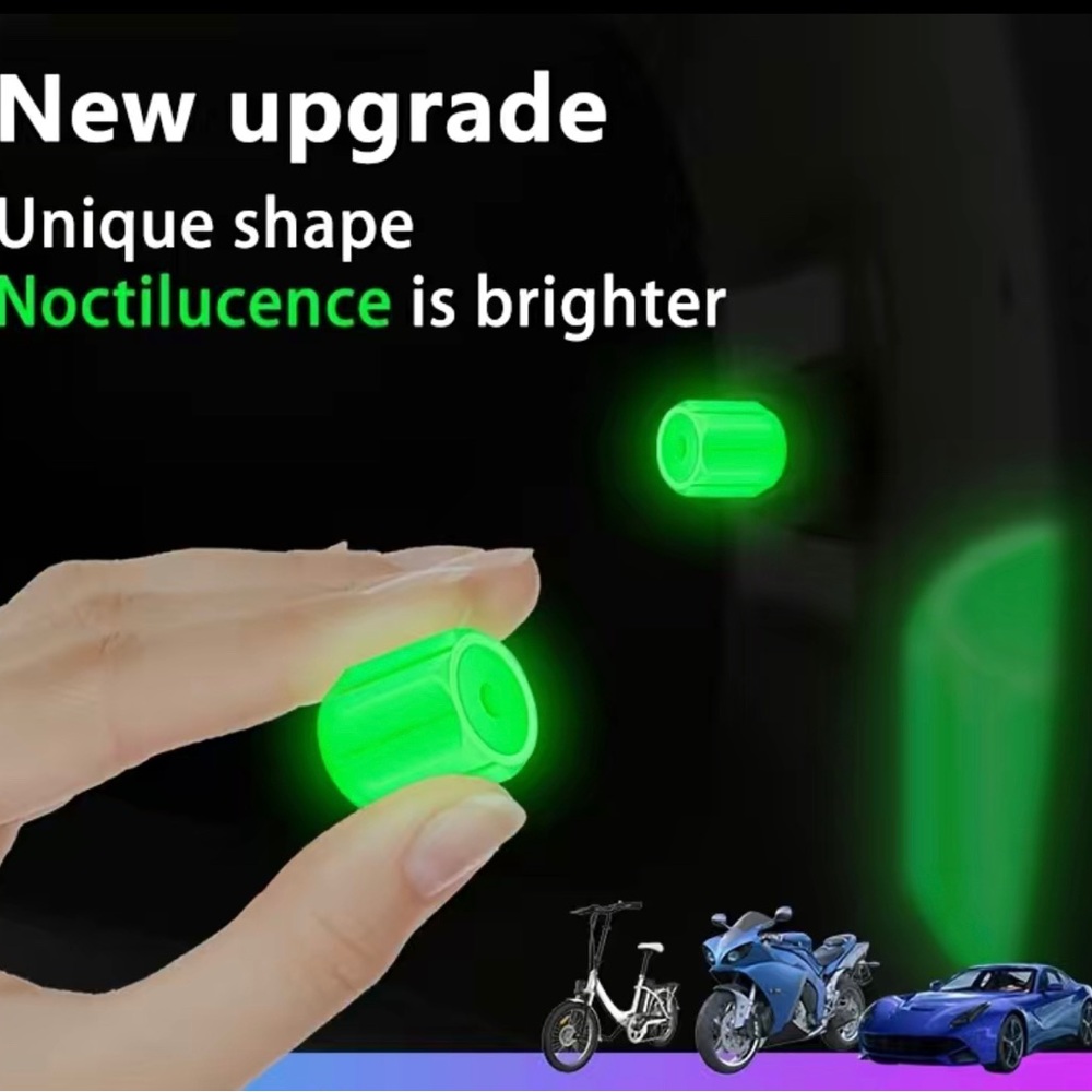 🔥BLUE 4 PIECE GLOW IN THE DARK NOZZLE COVERS - Picture 7 of 7